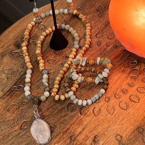 Wire Wrapped Necklace Set